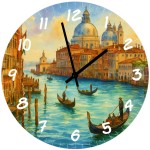 Horloge en verre Venise   29 cm