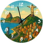 Horloge murale ronde  Rio de Janeiro   29 cm
