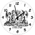Horloge Ronde Drapeau Nation Corse  29 cm