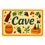 Plaque de Porte en Mtal  Cave