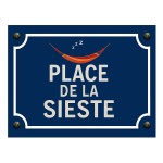 Plaque mtal place de la sieste  Hamac