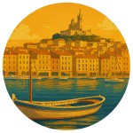 Planche � d�couper ronde en verre Marseille � 30 cm � CBKr�ation