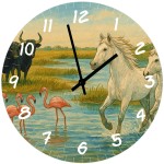 Horloge Ronde en verre camargue CBKreation