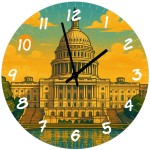 Horloge murale ronde  Washington Capitole   29 cm
