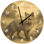 Horloge murale renard en verre  CBKration