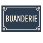 Plaque de Porte en Mtal  Buanderie - Style plaque de rue