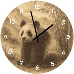 Horloge dcorative panda en verre