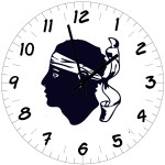 Horloge Ronde Tte de Maure  29 cm