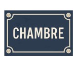 Plaque de Porte en Mtal  Chambre - Style plaque de rue