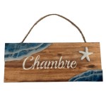 Plaque de porte � Chambre � style bord de mer