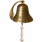 Grande cloche marine laiton vieilli � 30 cm hauteur 40 cm