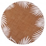 Set de table rond en Toile de jute - Feuilles Tropicales