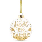 Boule de Nol - Ornement de sapin Nol en famille - 7 cm