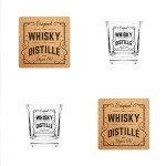 Coffret de 2 Verres  Whisky avec 2 Dessous de Verre