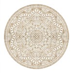 Set de table rond en toile de jute - Mandala