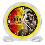 R�veil Bob Marley jaune en PVC 8,5 cm
