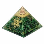 Pyramide Orgonite en Aventurine avec Cube de M�tatron