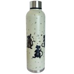 Bouteille isotherme beige en inox Chat Musicien  750 ml