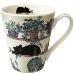 Mug Chat au milieu des plantes en Porcelaine - Kiub