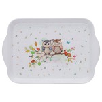 Mini plateau en mlamine  Couple de Chouettes et cureuil