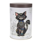 Bote en mtal Kook Chat Noir  13 cm
