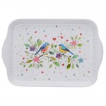 Mini plateau en mlamine  Couple d'Oiseaux Colors