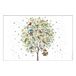 Set de table oiseaux dans larbre