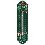 Thermom�tre mural for�t vert en m�tal 20 cm - KIUB