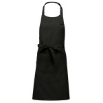 Tablier cuisine Kariban noir polycoton avec poche