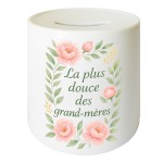 Tirelire La plus douce des grand-m�res en c�ramique � 9,5 cm