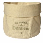 Petite corbeille � pain paillet�e brod�e La maison du bonheur