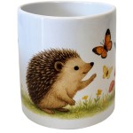 Mug en c�ramique � H�risson et papillons
