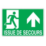 Plaque m�tal Issue de secours � Pictogramme �vacuation
