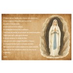 Plaque aluminium pri�re Notre Dame de Lourdes 30,5 � 20 cm