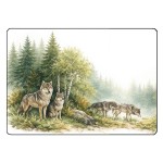 Planche � d�couper en verre Loups dans la prairie 28,5 � 20 cm