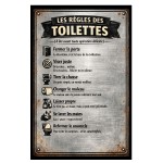 Plaque aluminium pri�re des toilettes 30,5 � 20 cm