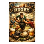 Plaque aluminium rugby 30,5 � 20 cm Cbkr�ation