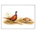 Planche � d�couper en verre faisans 28,5 � 20 cm