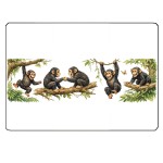 Planche � d�couper en verre chimpanz�s 28,5 � 20 cm