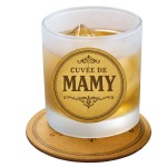 Verre cuv�e de Mamy avec sous-verre assorti
