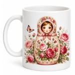 Mug poup�e russe roses anciennes 350 ml