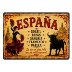 Planche � d�couper Espa�a flamenco et taureau 29 x 20 cm