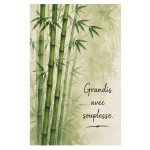 Plaque m�tal zen bambou � Grandis avec souplesse �