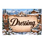 Plaque m�tal Dressing � d�coration montagne chalet et ski