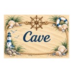 Plaque Cave marine bord de mer en aluminium 20 � 15 cm