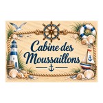 Plaque Cabine des moussaillons marine 20 � 15 cm
