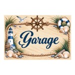 Plaque Garage marine � d�coration bord de mer 20 � 15 cm