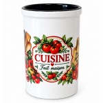 Pot � ustensiles cuisine fait maison tomates et basilic