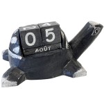 Calendrier Perptuel en Bois Tortue Grise