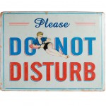 Plaque mtal Rtro Please Do not Disturb 40 x 30 cm